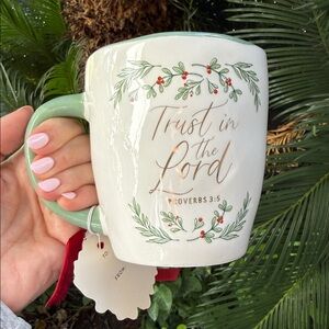 Trust in the Lord Mug with Green Handle